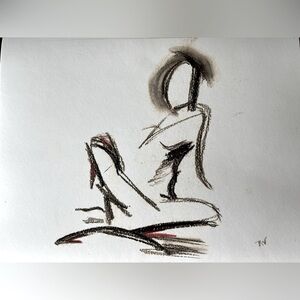 Abstract Figure Chalk Art Print